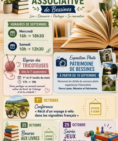 Animations Bibliothèque de Bessines - Programme 2026 Animations Bibliothèque de Bessines - Programme 2026